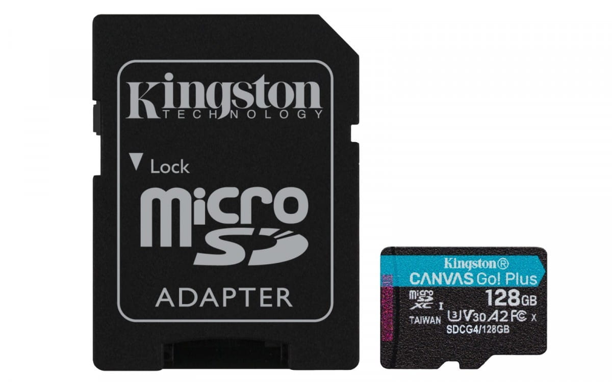 Kingston Karta microSD 128GB CanvasGo! Plus 200MB/s A2 U3 V30 + adapter