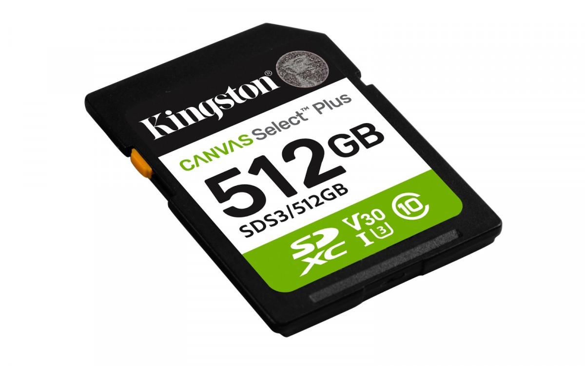 Kingston Karta pamięci SD 512GB Canvas Select Plus Gen3 150MB/s