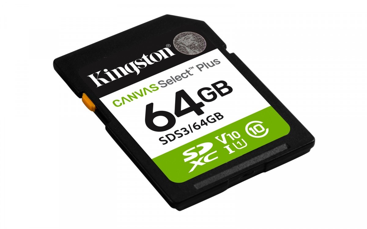 Kingston Karta pamięci SD 64GB Canvas Select Plus Gen3 100MB/s