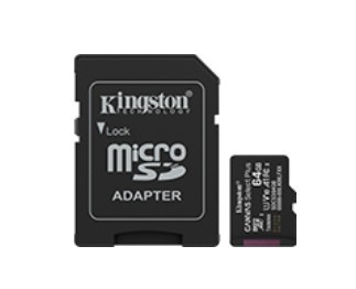 Kingston Karta pamięci microSD  64GB Canvas Select+ G3 100MB/s Adapter