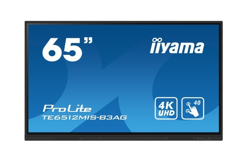 IIYAMA Monitor 65 cali TE6512MIS-B4AG  40pkt,IPS,4K,24/7,7H, ANDROID 14, RK3576, 8/128GB, EDLA, Essential