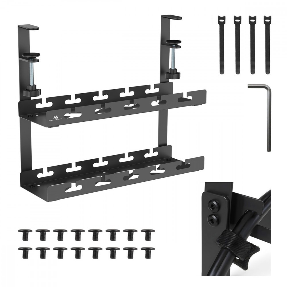 Maclean Organizer podbiurkowy na kable MC-104 B