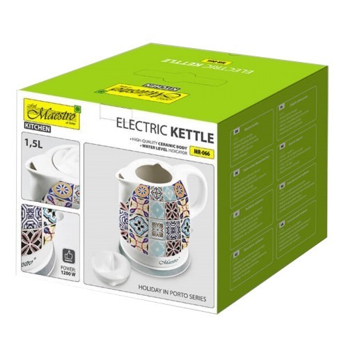 Feel-Maestro Ceramiczny czajnik elektryczny 1,5l 1200W MR-066-PORTO