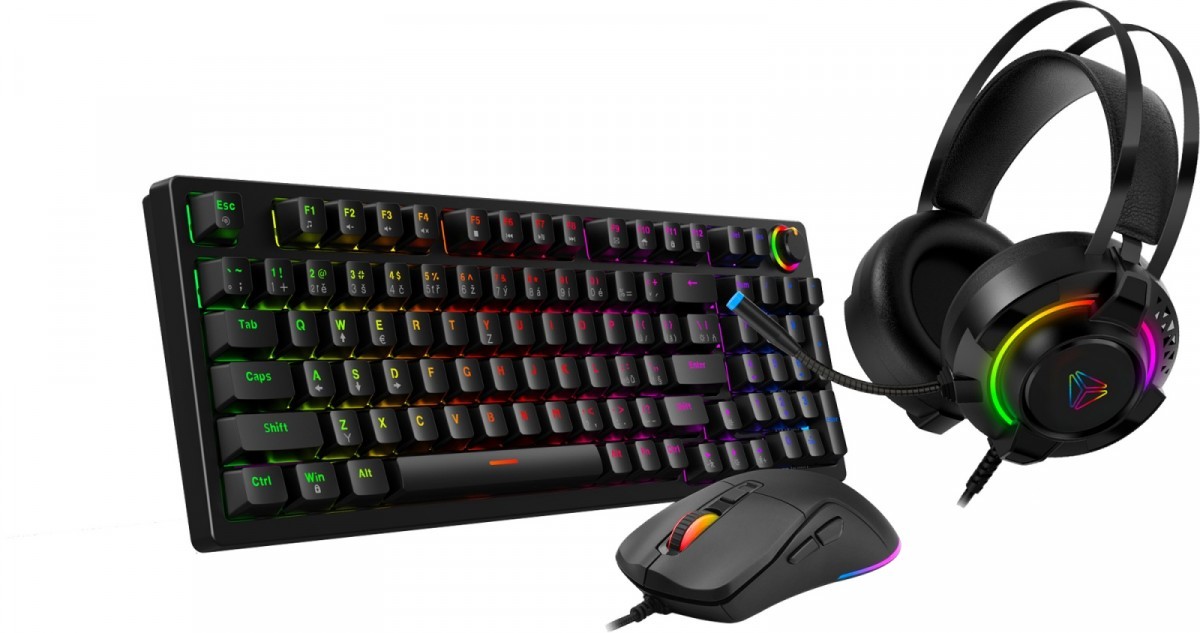 YENKEE Zestaw Gaiming Premium YGS 03 3w1 klawiatura, mysz, słuchawki