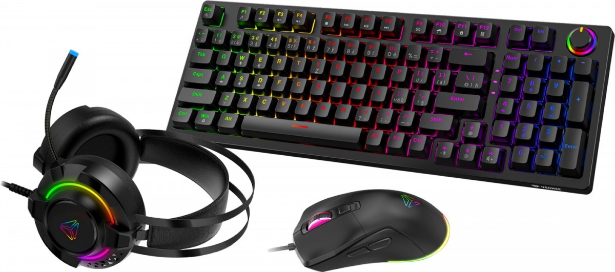 YENKEE Zestaw Gaiming Premium YGS 03 3w1 klawiatura, mysz, słuchawki
