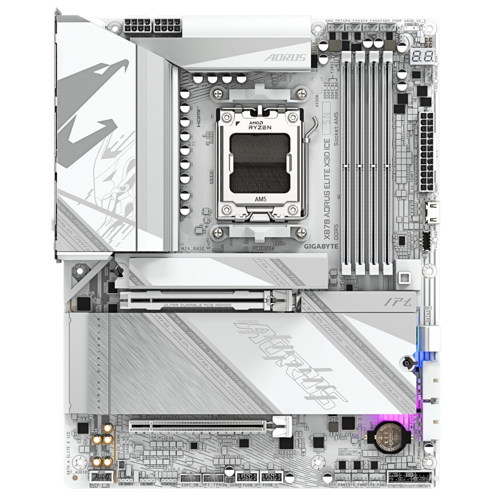 Gigabyte Płyta główna X870 AORUS ELITE X3D ICE AM5 4DDR5 HDMI ATX