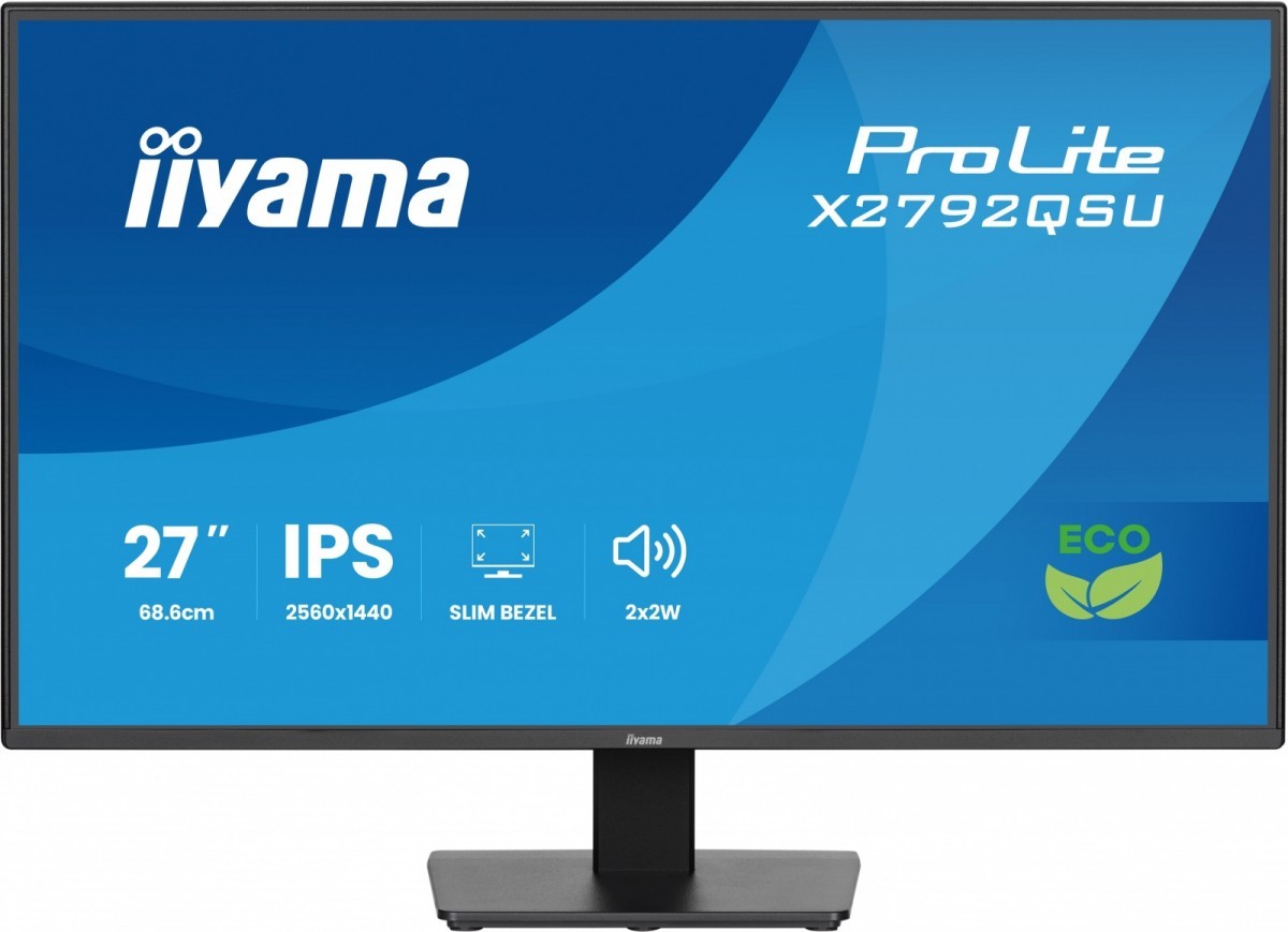 IIYAMA Monitor 27 cali X2792QSU-B1 IPS,QHD,120Hz,HDMI,DP, 350cd,1500:1,      cienkie ramki, 2xUSB 3.2, ErP B