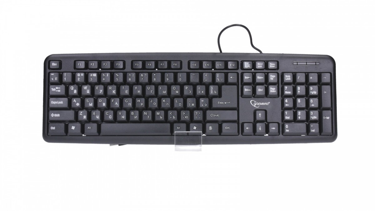 Gembird Klawiatura standardowa USB Cyrylica KB-U-103-RU czarna