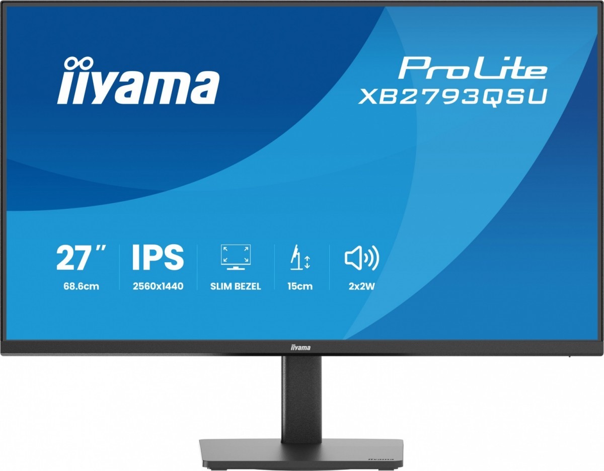 IIYAMA Monitor 27 cali XB2793QSU-B1 IPS, QHD, HDMI, DP, 2xUSB