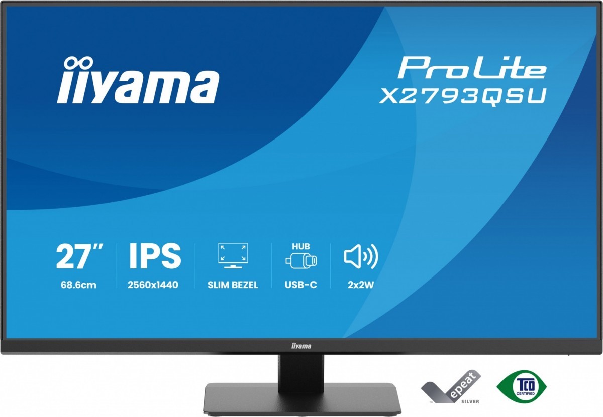 IIYAMA Monitor 27 cali X2793QSU-B1 IPS, QHD, HDMI, DP, 2xUSB