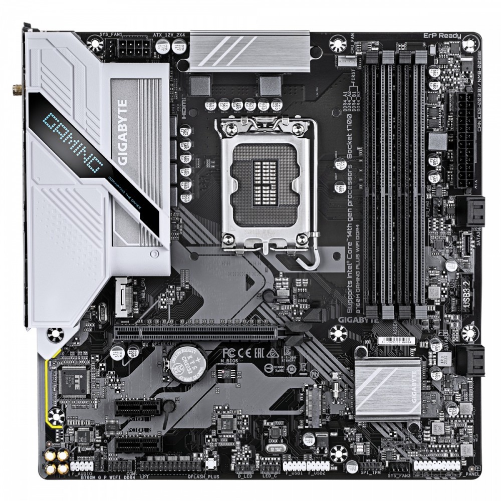 Gigabyte Płyta główna B760M GAMING PLUS WIFI s1700 4DDR4 DP/HDMI mATX