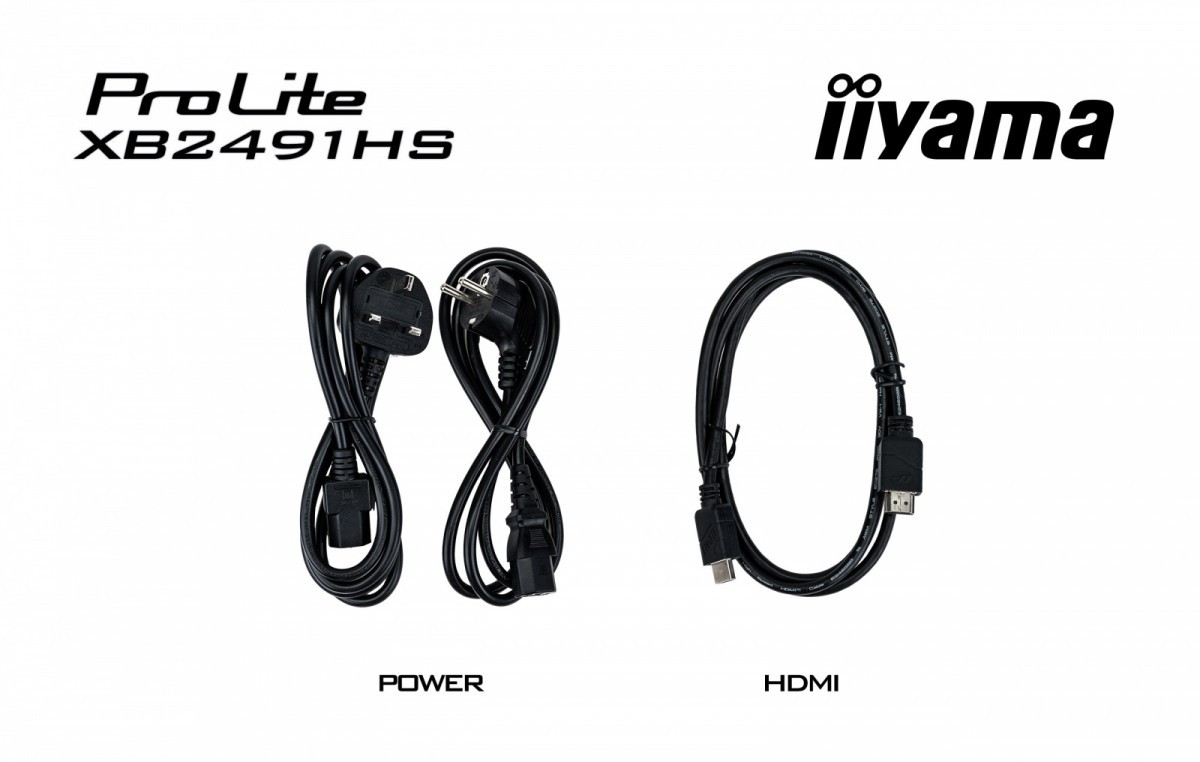 IIYAMA Monitor 23.8 cala XB2491HS-B1  IPS,HDMI,DP,1ms,350cd, 1500:1,120Hz,2x2W,HAS150 (PIVOT)