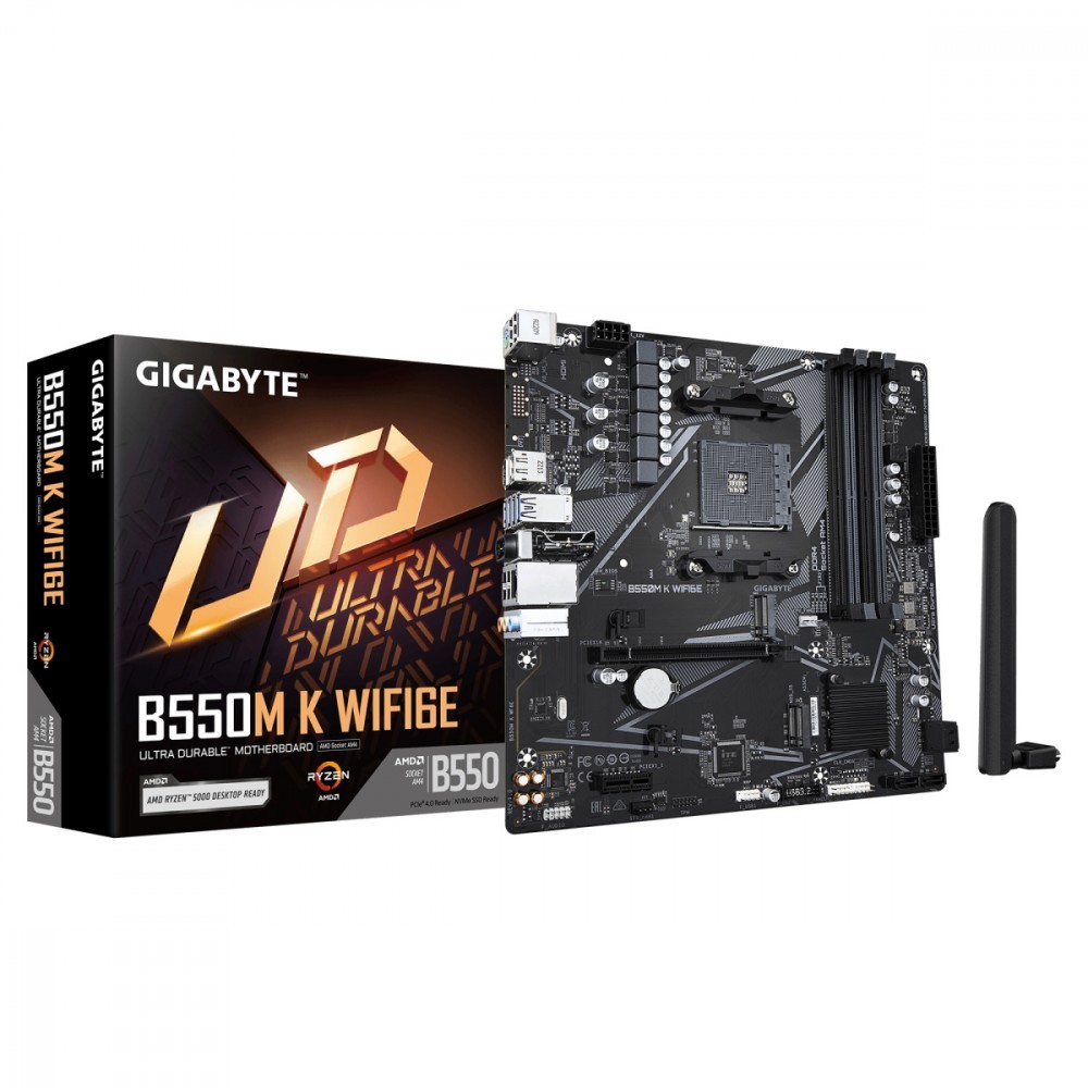 Gigabyte Płyta główna B550M K WIFI6E AM4 4DDR 4 mATX