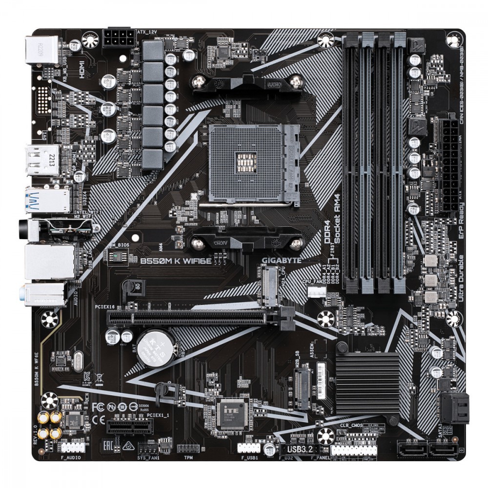 Gigabyte Płyta główna B550M K WIFI6E AM4 4DDR 4 mATX